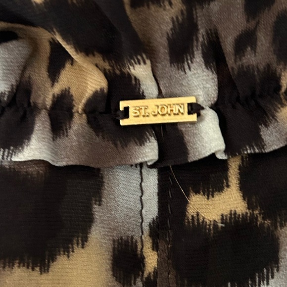 St. John Semi Sheer Leopard Print Jacket - Picture 6 of 12